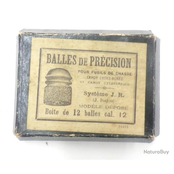 Bo�te de 12 balles de pr�cision Syst�me J Rajon -de calibre 12