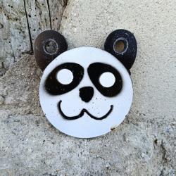 GONG METAL HARDOX TETE DESSIN PANDA  DIAMETRE 9CM