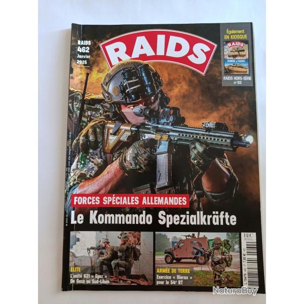 REVUE RAIDS 462 JANVIER 2025 PARA KOMMANDO KSK ALLEMAND UNITE 621 GAZA TDM ESPAGNOLE ARMES RUSSE