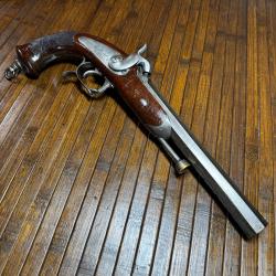 Pistolet d'Officier Mod&egrave;le 1833 2nd Type - Ch&acirc;tellerault 1846 Canon Damas Ray&eacute; - Marquages Matching