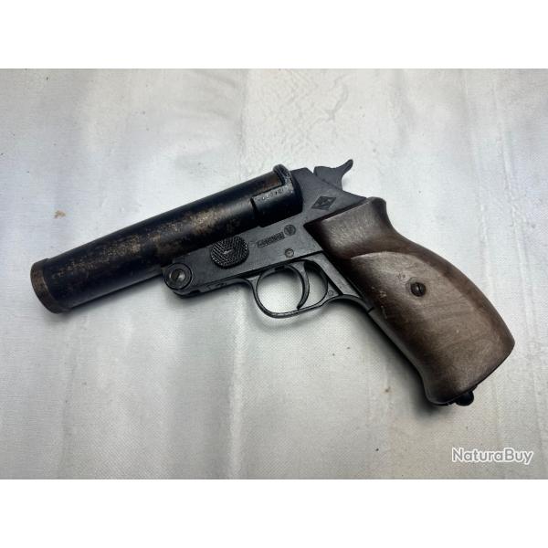 ITALIE, PISTOLET LANCE FUSEE Cal 4