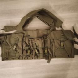 Chest rig vert olive multi poches