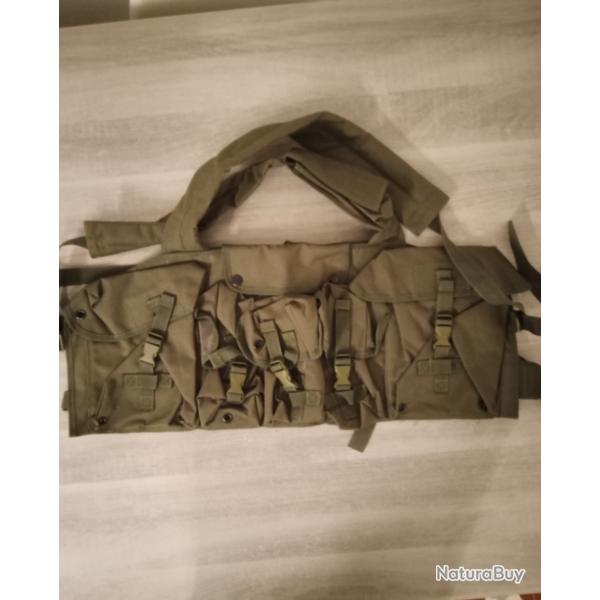 Chest rig vert olive multi poches