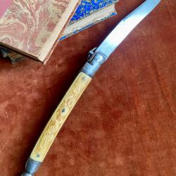 Couteau pliant de chasse ancien Solognot / Chatellerault 1900