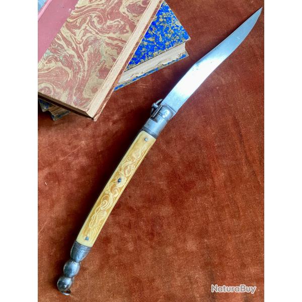 Couteau pliant de chasse ancien Solognot / Chatellerault 1900