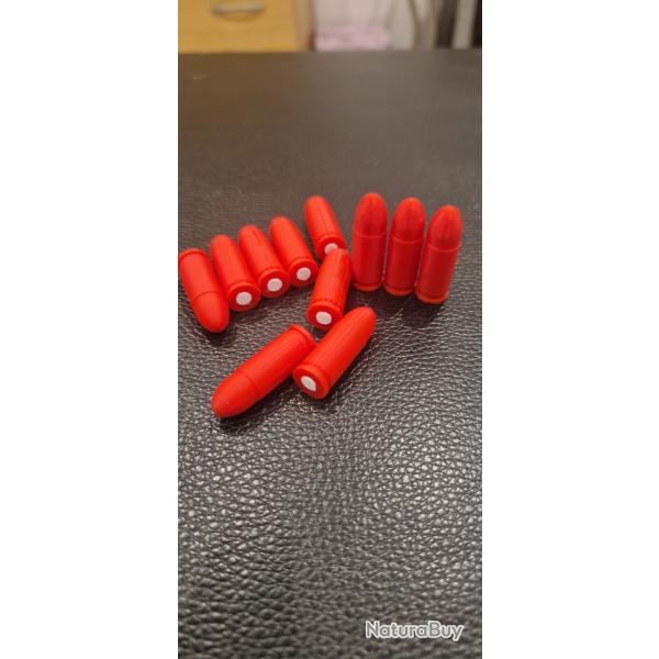 Cartouches d'entra�nement 9mm avec amortisseur pour percuteur.
