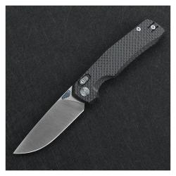 Couteau Kunwu X-TAO Lame Acier Elmax Manche Carbone Noir XT Lock KUNX703F