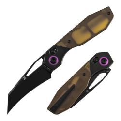 Couteau Kansept QTRO Lame Acier Elmax Manche Titane PEI Crossbar Lock K1118VH1