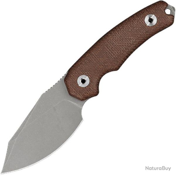 Couteau Fixe Kunwu Stiffy D Lame Acier Vanadis 4 Manche Micarta Marron �tui Kydex KUNF706BR1