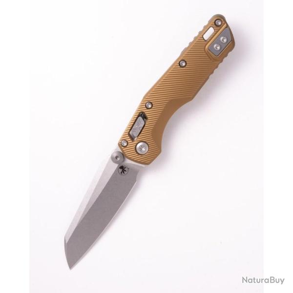 Couteau Microtech MSI Mini Lame Acier M390MK Manche Aluminium Sable RAM-LOK Made In MCT210M10FLTA