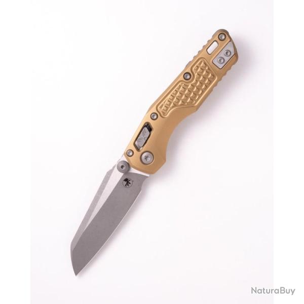 Couteau Microtech MSI Mini Lame Acier M390MK Manche Aluminium Sable RAM-LOK Made In MCT210M10APFRTA