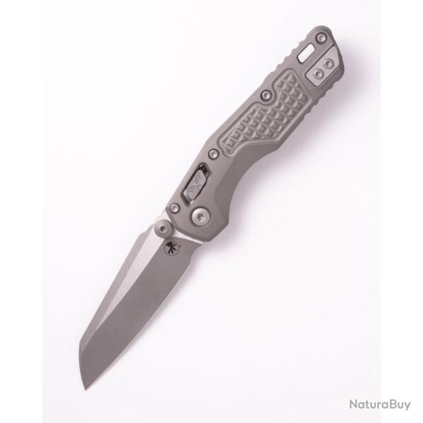 Couteau Microtech MSI Mini Lame Acier M390MK Manche Aluminium Gris RAM-LOK Made In MCT210M10APFRNC