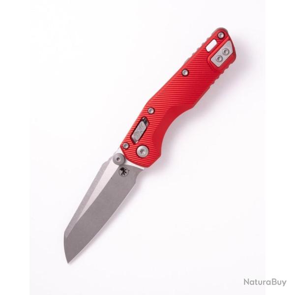 Couteau Microtech MSI Mini Lame Acier M390MK Manche Aluminium Rouge RAM-LOK Made In MCT210M10APFLRD
