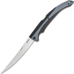 Couteau Kershaw Folding Fillet Lame Acier 420J2 Manche Synth&eacute;tique Noir et Gris Lockback KS1258