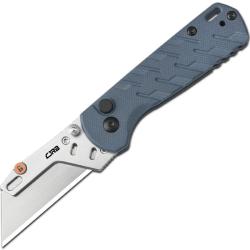 Couteau Cutter Pliant CJRB Boxer Lame Acier 2Cr13 Manche G10 Bleu Button Lock J1967BU