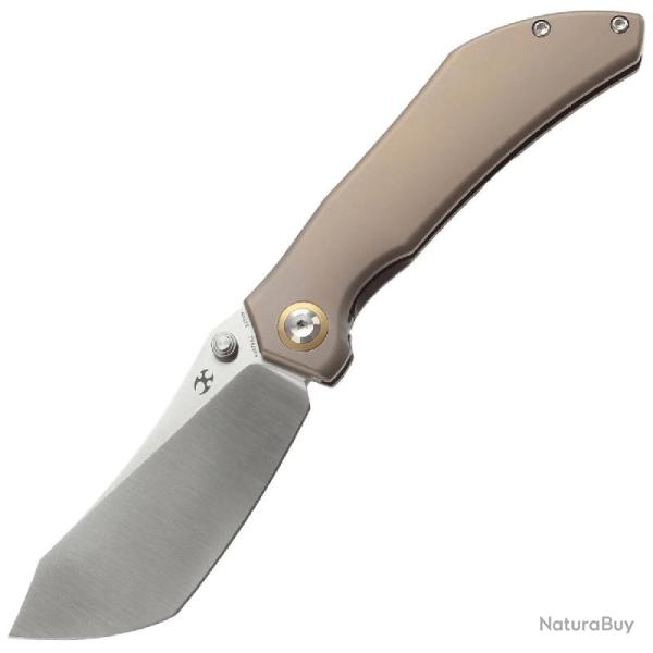 Couteau Pliant Kansept Tipper Lame Acier S35VN Manche Titane Bronze Frame Lock K1079A2