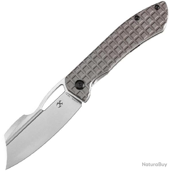 Couteau Pliant Kansept Cybin Lame Acier S35VN Manche Titane Bronze Frame Lock K1080A1
