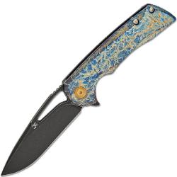 Couteau Pliant Kansept Mini Kryo Lame Acier S35VN Manche Titane Lightning Strike Frame Lock K2001A6