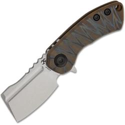 Couteau Pliant Kansept Mini Korvid Lame Acier S35VN Manche Titane Flamm&eacute; Frame Lock K3030A9
