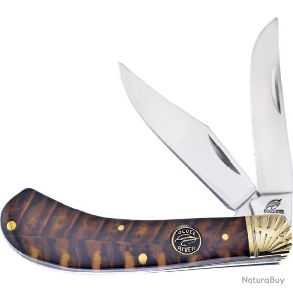 Couteau Frost Cutlery Saddlehorn Lame Acier Inox Manche Synth�tique Marron Slip Joint FOC528CSS