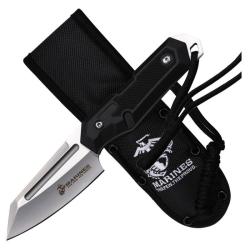 Couteau Fixe USMC Lame Acier 3Cr13MoV Manche Nylon Noir &Eacute;tui Nylon USMFIX3009BK
