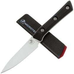 Couteau d'Office Microtech 8,9 cm Lame Acier M390MK Manche G10 Noir USA MCT350010BK