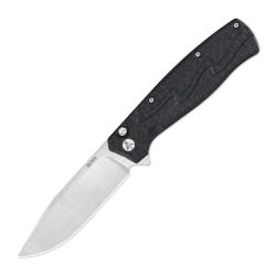 Couteau Pliant SRM Knives 221X Lame Acier 14C28N Manche G10 Noir Button Lock SRM221XGB