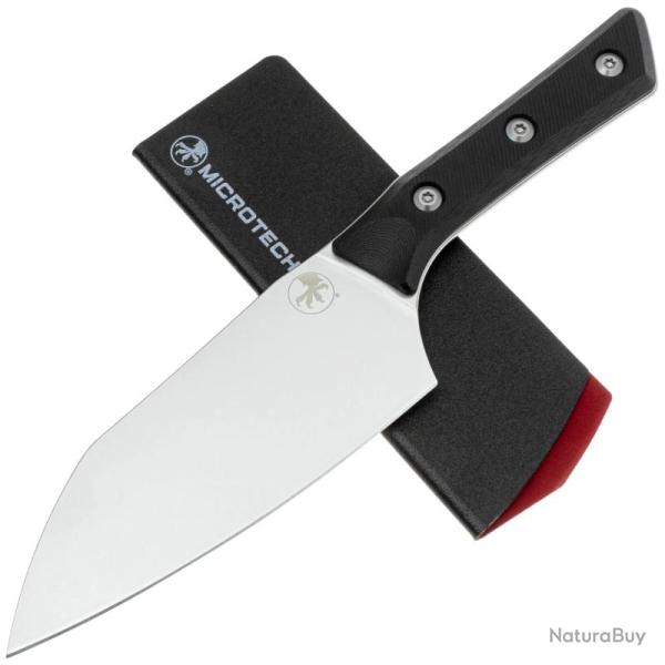 Couteau Santoku Microtech 15,2 cm Lame Acier M390MK Manche G10 Noir USA MCT320010BK