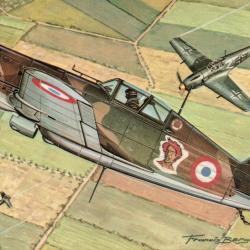 Carte postale Morane-Saulnier MS.406 par Francis Berg&egrave;se -N&deg;8790