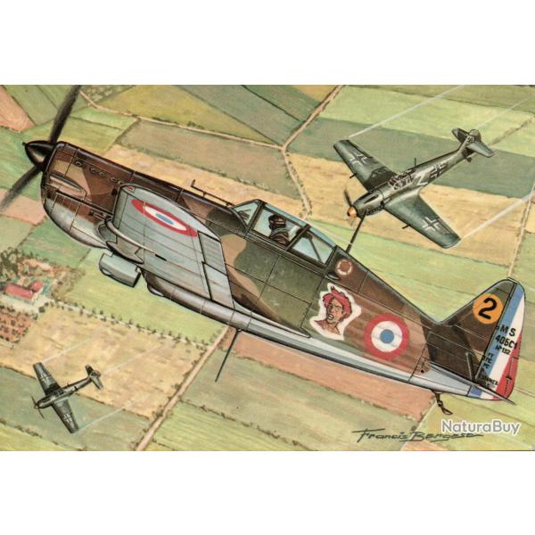 Carte postale Morane-Saulnier MS.406 par Francis Berg�se -N�8790