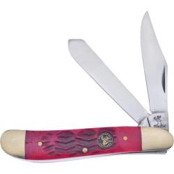 Couteau Pliant Frost Cutlery Dog Leg Trapper Lame Acier Inoxydable Manche Os Slip Joint FWT951DRJB