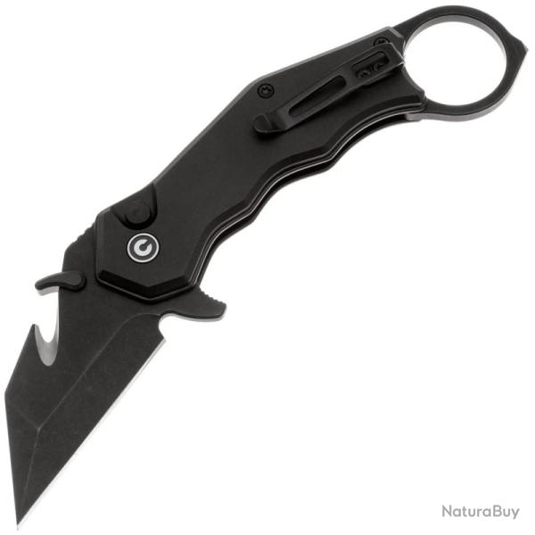 Couteau Pliant Civivi Amaroq Lame Acier Nitro-V Manche Aluminium Noir Button Lock CIVC240182