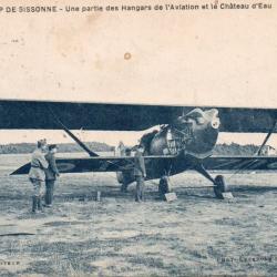 Carte postale ancienne Camp de Sissonne aviation -N&deg;8799