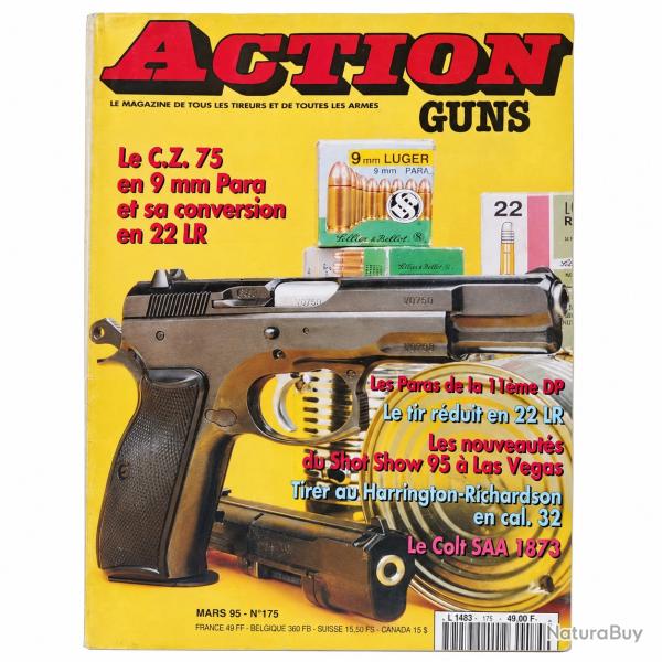 Revue Action Guns n�175 - Mars 1995 - CZ 75, 9 mm Para et conversion .22 LR