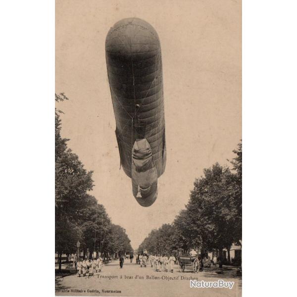 Carte postale ancienne - Transport � bras d'un Ballon-Objectif Drachen -N�8804
