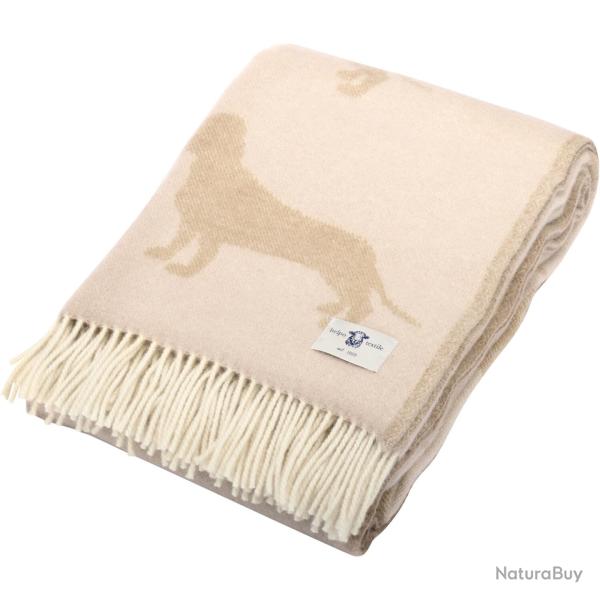 Couverture en laine Teckel (Couleur: Caf�/Sable)