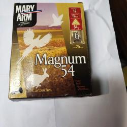 Boite de 10 cartouches Mary cal 12 mg 54gr pb 6 (stock 10)