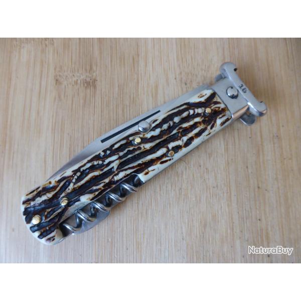 Ancien couteau pliant Vintage 3 pi�ces INOX � pompe BEGON Thiers FRANCE TB ETAT