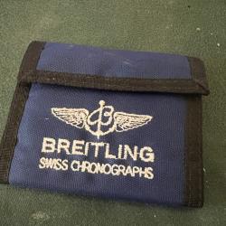 1 x Breitling porte cartes portefeuille en textile avec scratch