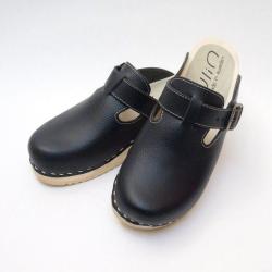 Sabot femme cuir confort et sabot cuir homme semelle flexible 45 cuir noir