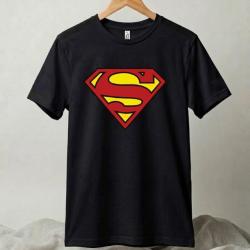 T-Shirt Noir SUPERMAN - DC COMICS T-Shirt 100%Coton