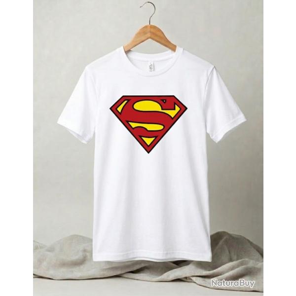 T-Shirt Blanc SUPERMAN - DC COMICS T-Shirt 100%Coton