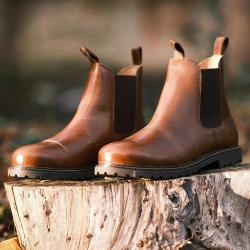 Bottines Chelsea Heritage Farmer Honey en cuir marron 45