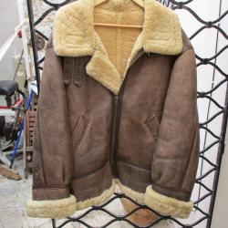 blouson de bombardier  mouton veritable genre avirex