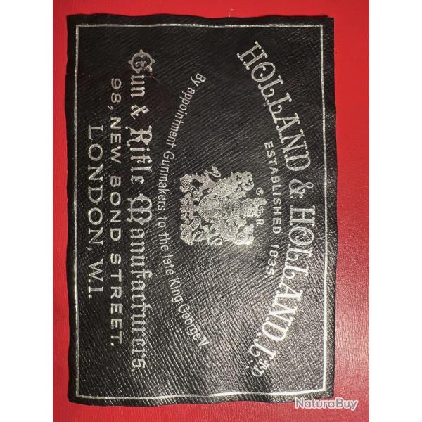 Etiquette vintage pour fusils HOLLAND & HOLLAND