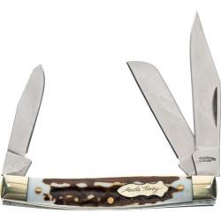 Couteau de Poche Schrade Uncle Henry Junior 3 Lames Acier Inox Manche Staglon SCH1136001