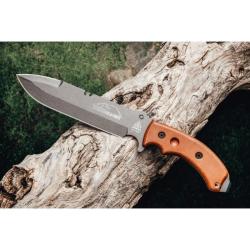 Couteau Fixe TOPS Tahoma Field Knife Lame Acier 1095 Manche Micarta Tan &Eacute;tui Nylon USA TPTAHO03TNS