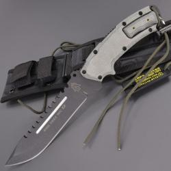 Couteau Fixe TOPS Steel Eagle 107C XX Combo Lame Acier 1095 Manche Micarta &Eacute;tui Kydex USA TPSE107CXX