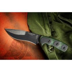 Couteau Fixe TOPS Mountain Lion Lame Acier 1095 Manche G10 &Eacute;tui Nylon USA TPMTLN01