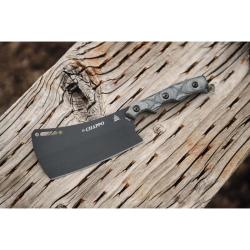 Couperet TOPS El Chappo Mini Lame Acier 1095 Manche Micarta &Eacute;tui Kydex USA TPECHAM01